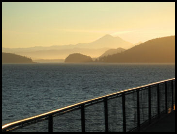 Sunrise on the San Juan Ferry