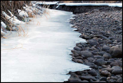 Ridge Ice in a Ditch