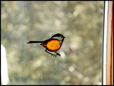 Stained Glass Chickadee