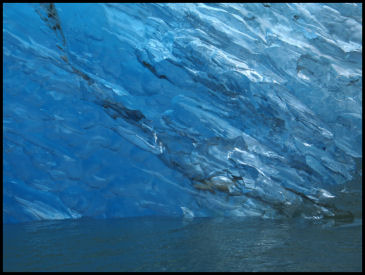 Old, Clear Ice - recently calved from Glacier