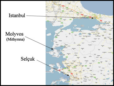 Map of places we stayed